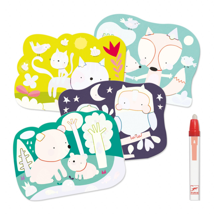 Set Djeco pictura cu apa, in padure [2]