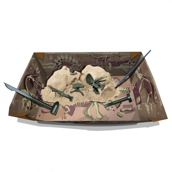 Set educativ Sapa si descopera Dinozauri - Triceratops [3]