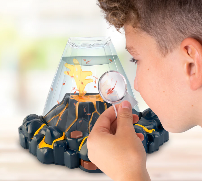 Set educativ STEM - AQUA DRAGONS® Habitat VULCAN cu lava - acvariu cu LED si Aqua Dragons rosii [4]