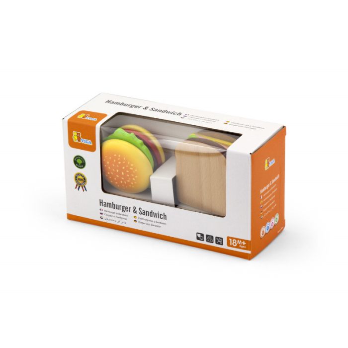 Set hamburger si sandvis din lemn, Viga [7]