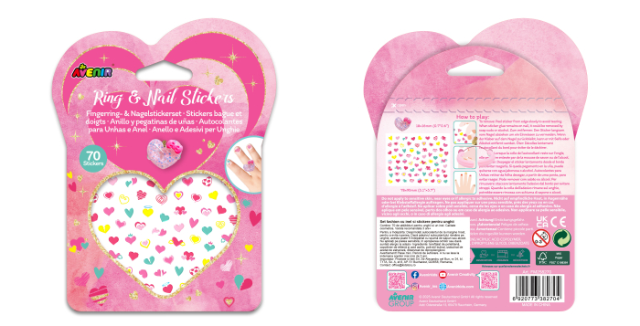 Set inel si stickere pentru unghii, Fancy Me [4]