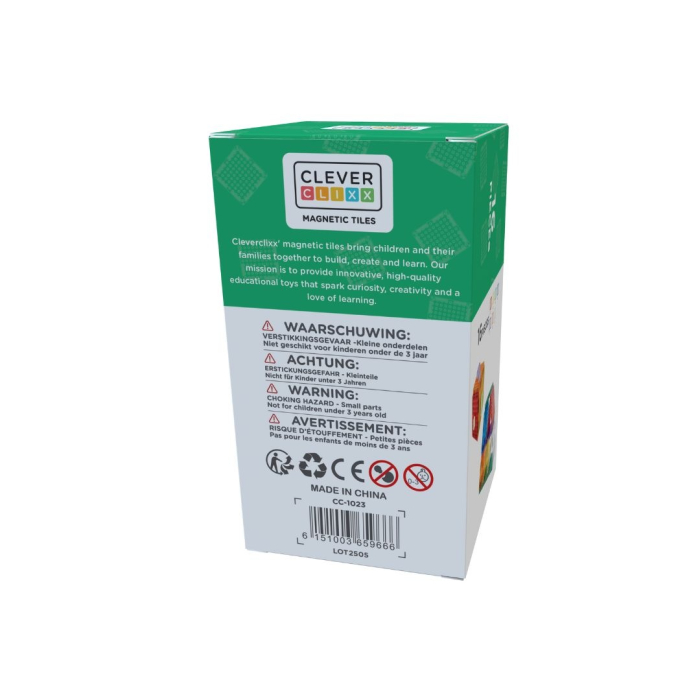 Set magnetic de construit Brick Tiles 16 piese, Cleverclixx [2]