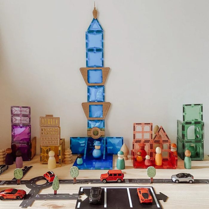 Set magnetic Magblox - 101 piese magnetice de constructie transparente [4]