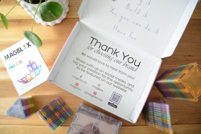 Set magnetic Magblox - 66 piese magnetice de constructie PASTEL transparente [6]