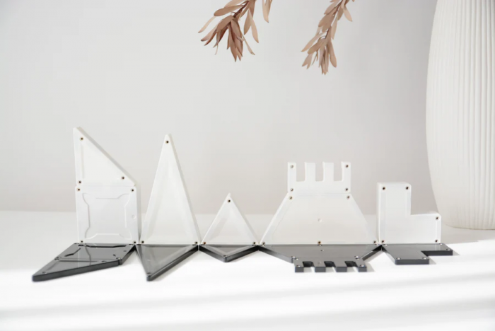 Set magnetic Magblox - 92 piese magnetice de constructie Monocrom Alb&Negru [5]