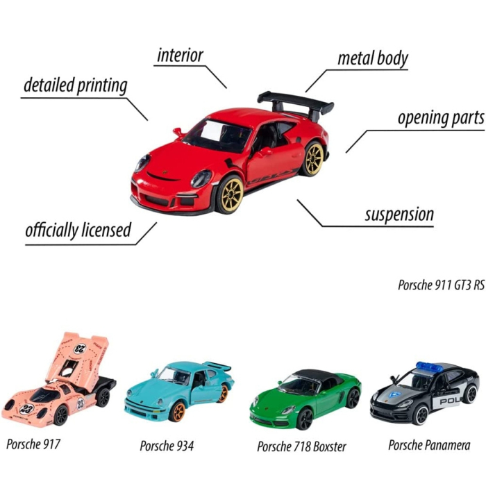 Set Majorette 5 masinute Porsche Premium Cars [2]