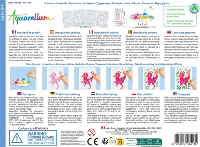 Set pictura - Aquarellum Junior Dinozauri - Sentosphere [2]