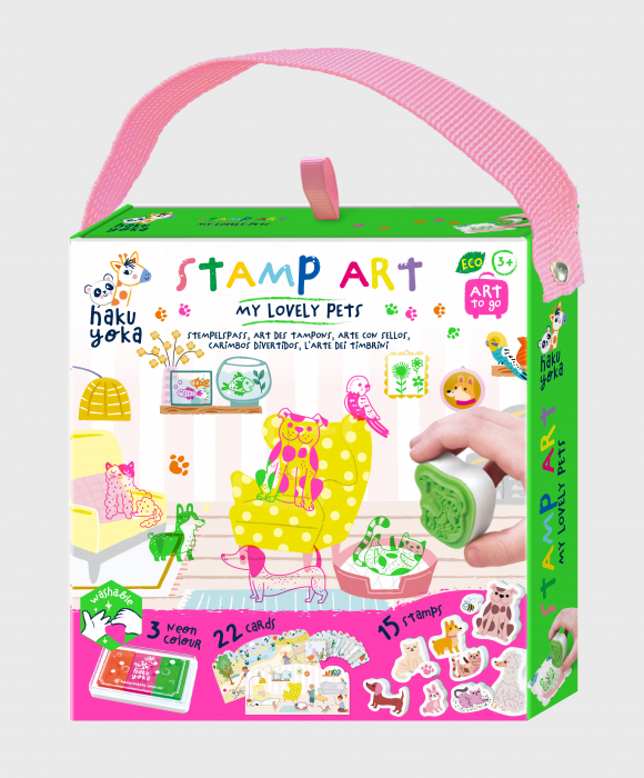 Set portabil de ștampile Haku Yoka - Animalutele mele dragi [1]