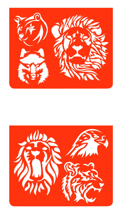 Set sabloane Djeco, animale salbatice [1]