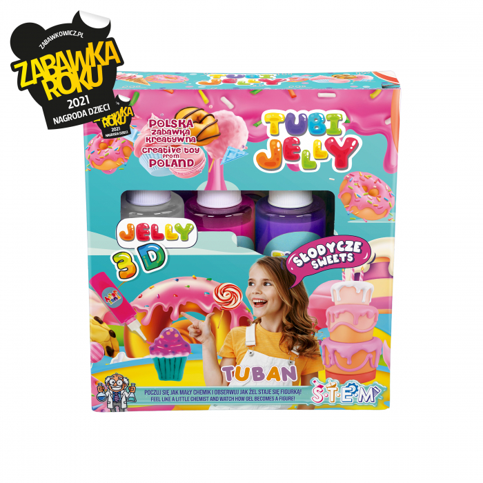 SET TUBI JELLY (gel modelator) cu 3 culori – DULCIURI [5]