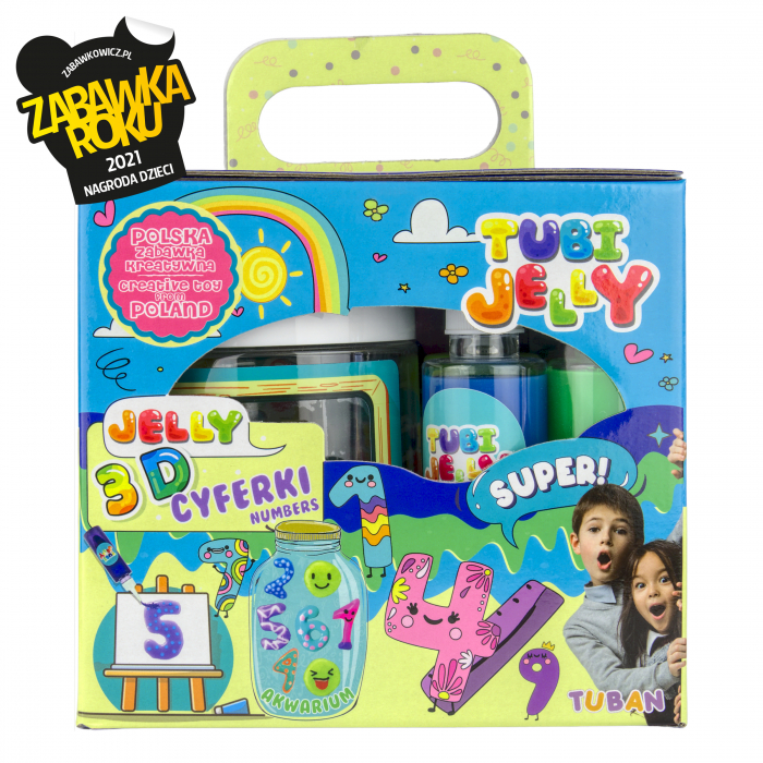 SET TUBI JELLY (gel modelator) cu 6 culori si acvariu mic – NUMERE [6]