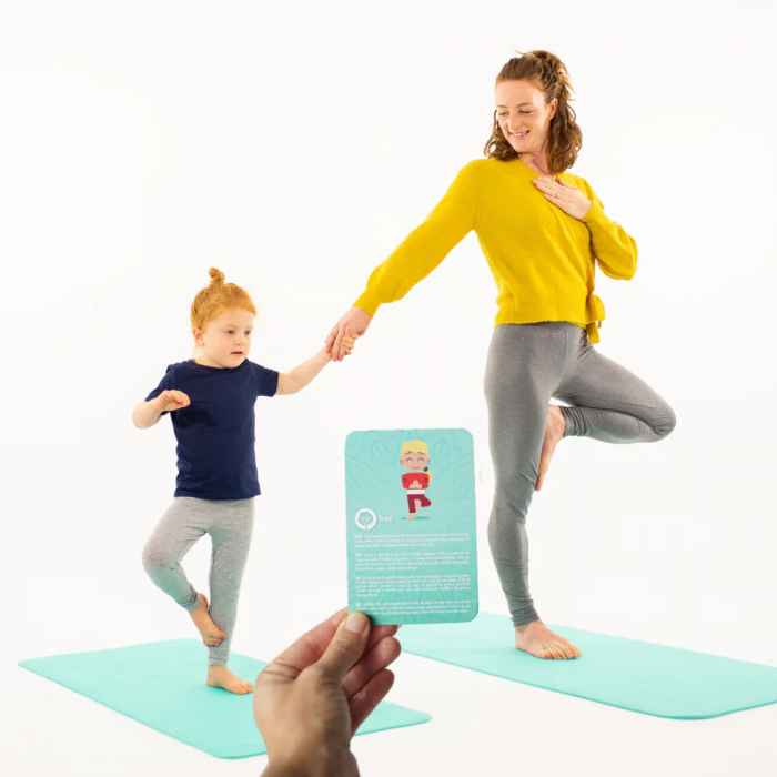 Set Yoga Mama-Copil, saltele asortate si carduri incluse - Earth, turcoaz [2]