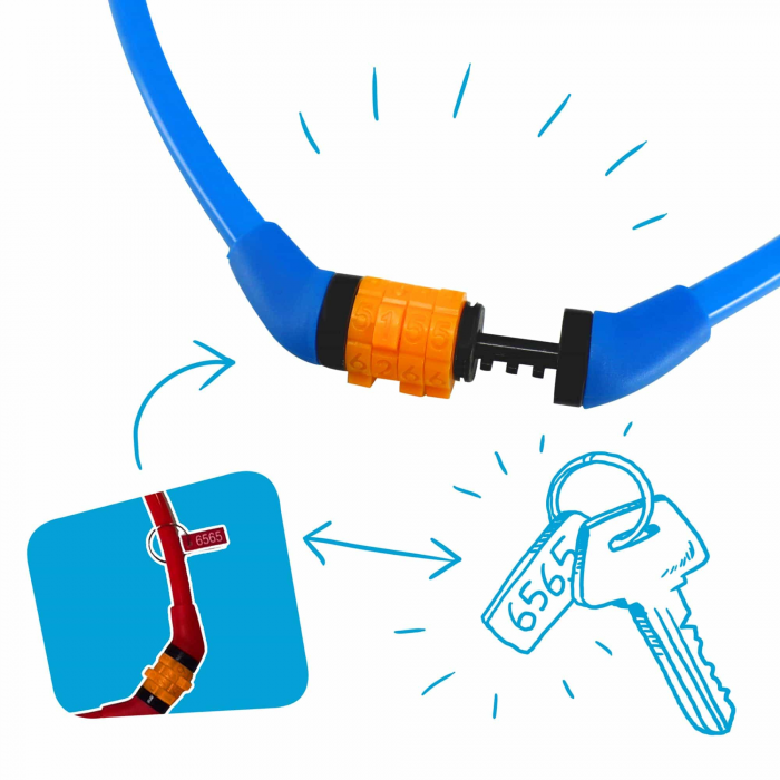 Sistem antifurt bicicleta pentru copii, Alb [4]