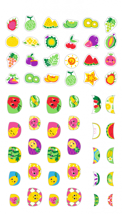 Stickere pentru unghii fosforescente - Fructe [2]