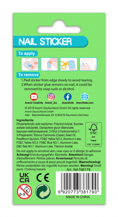 Stickere pentru unghii fosforescente - stralucesc in intuneric - Spatiu [4]