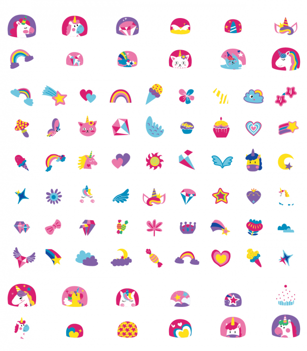 Stickere pentru unghii - Unicorni [4]
