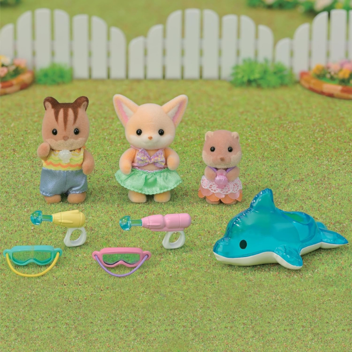 Sylvanian Families-Prietenii De La Gradinita - Trio La Piscina [3]