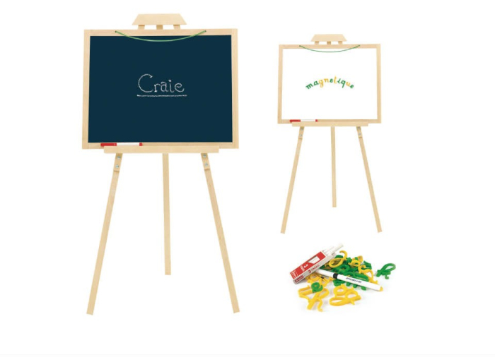 Tabla alba-neagra, de lemn, cu sevalet [1]