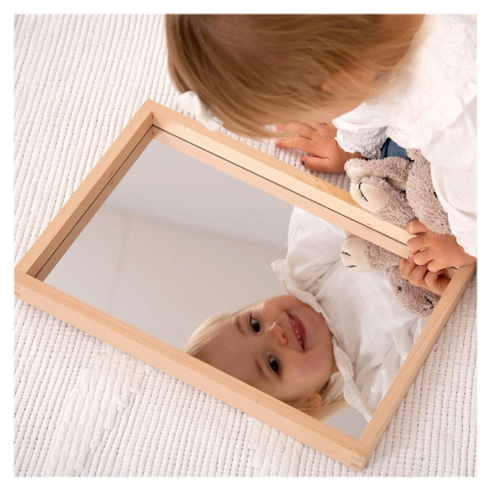 Tava din lemn cu oglinda acrilica, TickiT [3]