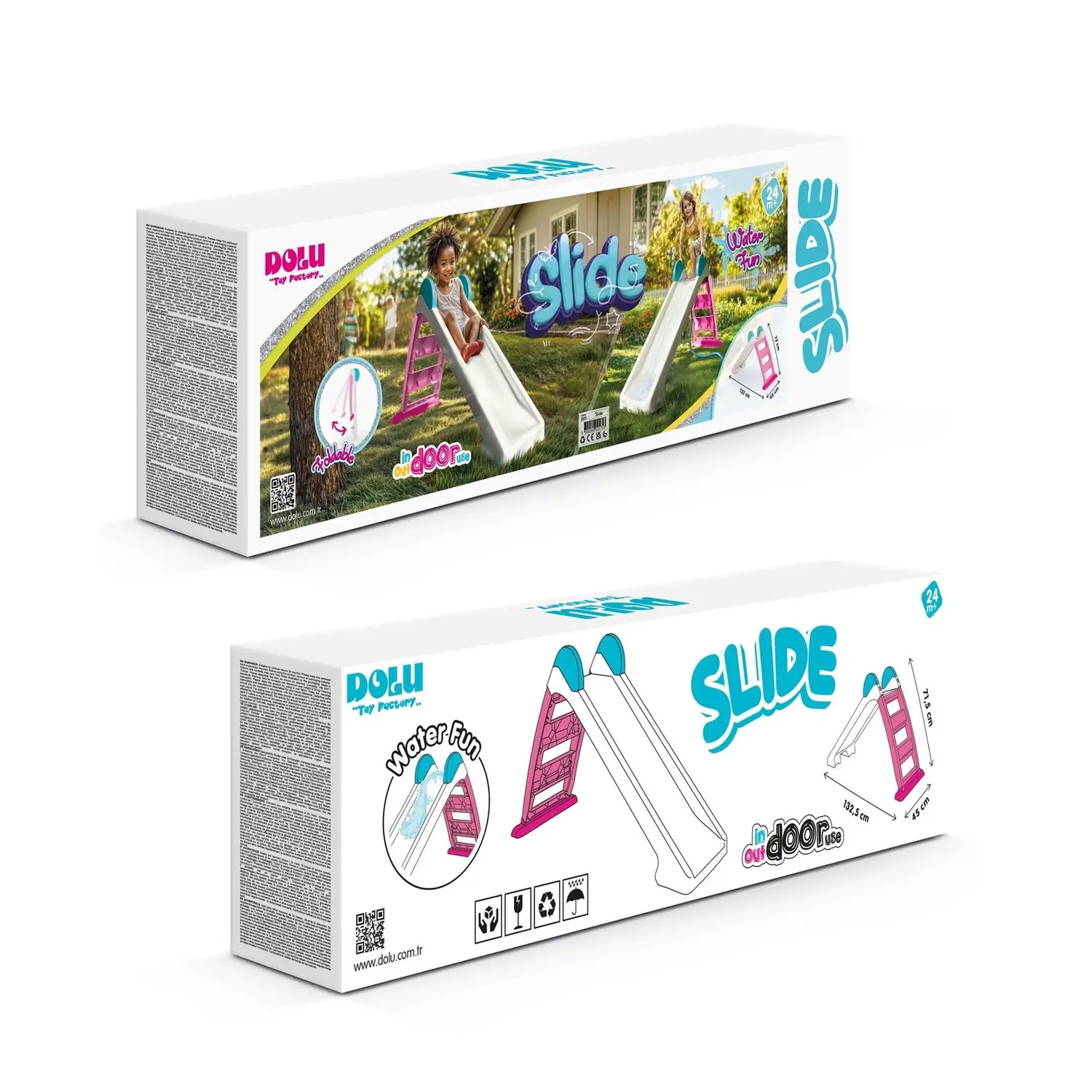 Tobogan pentru copii - Alb& roz [2]