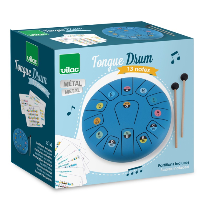 Tongue drum 13 note - Instrument de Percutie Toba Xilofon - Vilac [3]