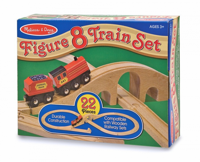Tren lemn si Circuit 8 Melissa and Doug [2]