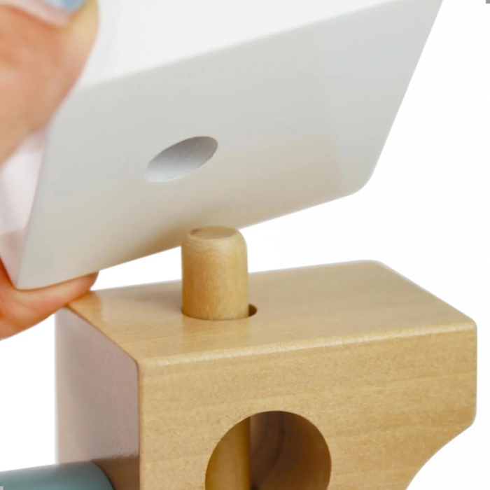 Trenulet cu cuburi din lemn, UMU Toys [3]