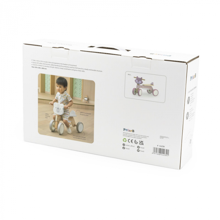 Tricicleta alba din lemn - Urs polar, PolarB Viga [4]