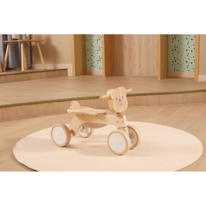 Tricicleta din lemn Ursulet maro, PolarB Viga [2]