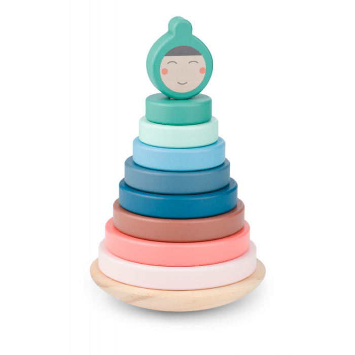 Turn de stivuire cu inele din lemn, BS Toys [3]