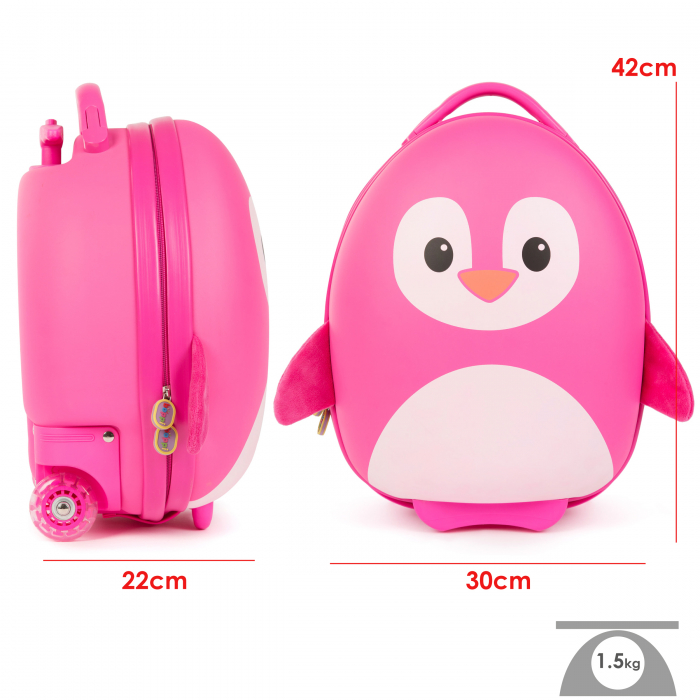Valiza Troler Boppi, Pinguin roz [4]