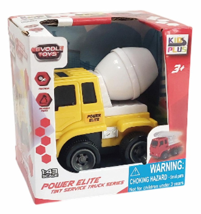 VEHICULE CU FRICTIUNE, SCARA 1/43, 10CM, BETONIERA GALBENA [2]