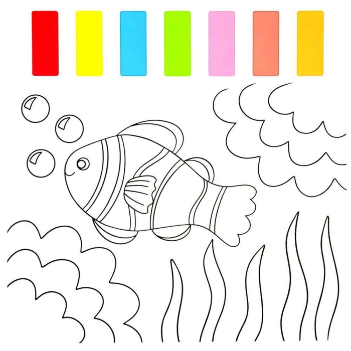 Water Painting: Carte de colorat Animalute marine [5]