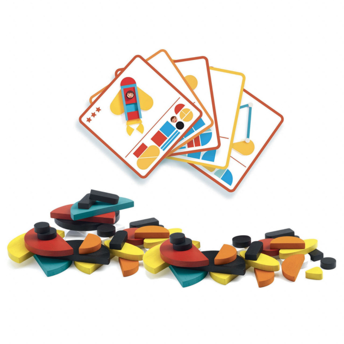 Ze GeoVroom Djeco, joc de construit cu piese geometrice [3]