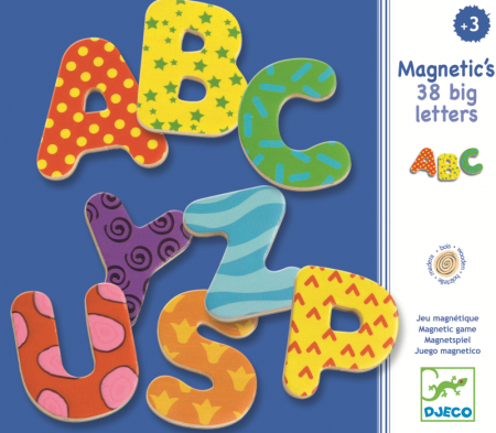 Back to school - 38 Litere magnetice colorate pentru copii