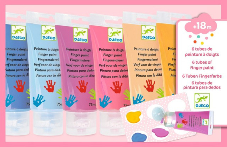 6 culori Sweet de pictat cu mana Djeco [1]