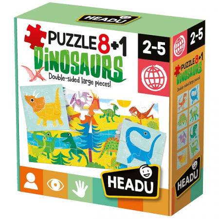 Dinozauri - Headu Teacher Tested - 8 si 1 Puzzle Dinozauri