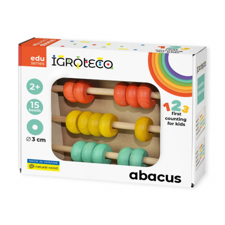 Jucării Montessori - Abac din lemn 3*5