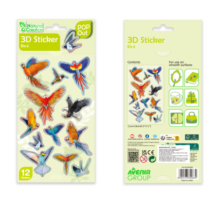 Abtibilduri 3D - Pasari, colectia Creatii Naturale [5]