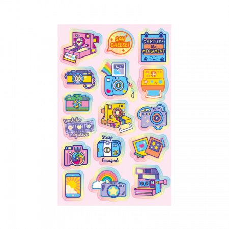 Abtibilduri holografice Stickiville Cute Cameras [1]