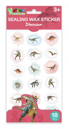 Jucarii de Indemanare - Abtibilduri imitatie sigiliu - Dinozauri, colectia Creatii Naturale
