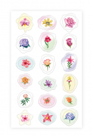 Abtibilduri imitatie sigiliu - Flori, colectia Creatii Naturale [1]