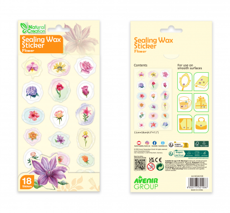 Abtibilduri imitatie sigiliu - Flori, colectia Creatii Naturale [4]