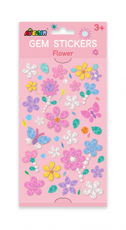 Jucarii creative - Abtibilduri pietre stralucitoare - Flori