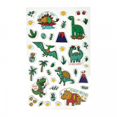 Abtibilduri pufoase Dinozauri Stickiville Dino-Mite! [2]
