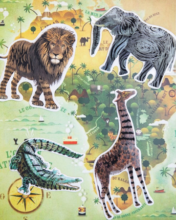 Abtibilduri razuibile - Safari, colectia Creatii Naturale [1]