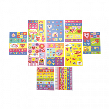 Abtibilduri Stickiville Happy Hearts - 10 pagini [1]