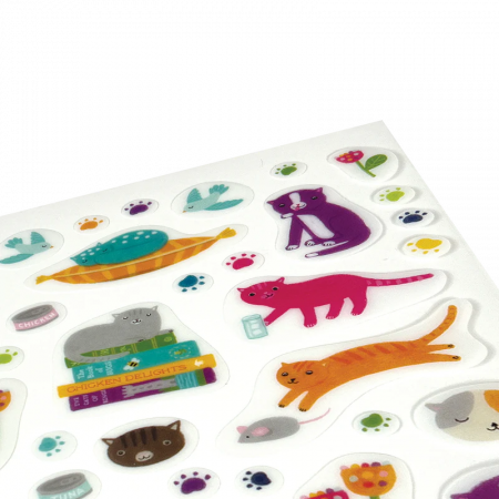Abtibilduri vinil transparent Stickiville Quirky Cats [1]