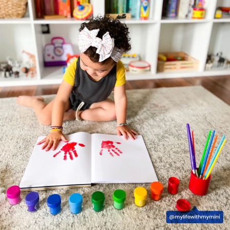 Acuarele lavabile Lil' Paint, 12 culori si pensula inclusa [1]