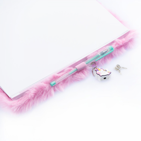 Agendă gigant Girabrilla – Unicorn Magic, cu copertă pufoasă și poșetă detașabilă [7]